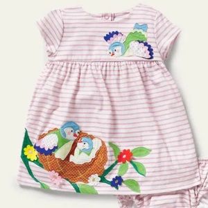 Baby Boden Appliqué Jersey Dress
